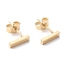 Ion Plating(IP) 304 Stainless Steel Stud Earrings, with Ear Nuts, Manual Polishing, Greek Alphabet, Letter.I, 9x2x1mm, Pin: 0.7mm