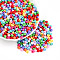 6/0 Opaque Colours Glass Seed Beads, Fringe Teardrop Beads, Mixed Color, 4.5~5.5x4~5x3~4mm, Hole: 1.2~1.4mm, about 5290pcs/pound
