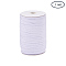 Flat Elastic Cord, White, 6x1mm, about 200yards/roll(600 feet/roll)