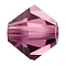Preciosa® Crystal Beads, Czech Crystal, Bicone(451 69 302 Rondelle), 20050 Amethyst, 5mm, Hole: 1mm