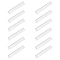 Brass Pendants, Rectangle, Silver, 6x35x0.8mm, Hole: 1mm, 20pcs/box