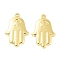 304 Stainless Steel Pendants, Real 18K Gold Plated, Hamsa Hand with Star, 29x19x3mm, Hole: 1.8mm