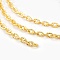 Iron Textured Cable Chains, Unwelded, with Spool, Golden, 4x3x0.7mm, about 328.08 Feet(100m)/roll