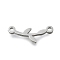 304 Stainless Steel Connectors Charms, Leaf Link, Stainless Steel Color, 5.5x14.5x1.5mm, Hole: 1.2mm