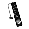 Skeleton Stainless Steel Rectangle Bookmark for Booklovers Reader, Black, 130x26mm