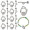 10Pcs 304 Stainless Steel Toggle Clasps, Stainless Steel Color, 19.5x14x2mm, Hole: 3x1mm, Bar: 6.5x22x3mm, Hole: 2x1mm