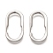 Non-Tarnish 201 Stainless Steel Linking Rings, Oval, Stainless Steel Color, 22x12x1.5mm, inner diameter: 18x8~9.5mm.