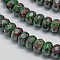 Faceted Natural Ruby in Zoisite Rondelle Beads Strands, Dyed, 8x5mm, Hole: 1mm, about 76pcs/strand, 14.5~15 inch