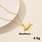 304 Stainless Steel Fish Pendant Necklaces, Cable Chain Necklaces for Women