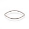 Stainless Steel Linking Rings, Marquise Links, Horse Eye, Stainless Steel Color, 21.5x10.5x0.8mm, Inner Diameter: 8.5x19mm