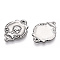 Non-Tarnish 304 Stainless Steel Pendants, Manual Polishing, Shield with Queen Head Portrait Charm, Stainless Steel Color, 25x18.5x2mm, Hole: 1.4mm