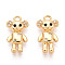 Brass Micro Pave Clear Cubic Zirconia Pendants, Bear Charms, Nickle Free, Real 18K Gold Plated, 13.5x7.8x2.9mm, Hole: 1.3mm