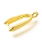 Rack Plating Brass Ice Pick Pinch Bails, Long-Lasting Plated, Real 18K Gold Plated, 18x8x4mm, Hole: 1.6mm, Pin: 1mm
