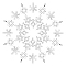 40Pcs 4 Style 201 Stainless Steel Pendants, Sun & Snowflake & Star, Stainless Steel Color, 16~17x10~16x1mm, Hole: 1.5~3mm, 10pcs/color