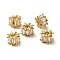 Brass Micro Pave Cubic Zirconia Beads, Column, Real 18K Gold Plated, Clear, 8x5.5mm, Hole: 2.5mm