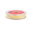 2-Ply Round Waxed Cotton Thread Cords, Import From Japan, Champagne Yellow, 0.5mm, about 21.87 Yards(20m)/Roll