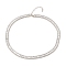 Brass Micro Pave Cubic Zirconia Link Chain Necklaces, Long-Lasting Plated, Real Platinum Plated, 13-3/4 inch(35cm)