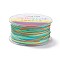Segment Dyed Polyester Thread, Braided Cord, Colorful, 1mm, about 54.68 yards(50m)/roll