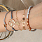 5Pcs 5 Styles Iron Alloy Link Bracelets Set for Women , Mixed Color