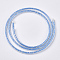 Eco-Friendly PVC Synthetic Rubber Cord, with Paillette/Sequins Inside, Deep Sky Blue, 6mm, about 0.98~1.31 yards(0.9~1.2m)/strand
