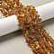 Natural Amber Beads Strands, Nuggets, with Seed Beads, Tumbled Stone, 6~11.5x6~9x3~5.5mm, Hole: 0.7mm, about 63~64pcs/strand, 14.96 inch(38cm)