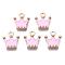 Alloy Charms, with Enamel, Cadmium Free & Lead Free, Crown, Light Gold, Pearl Pink, 11.5x10.5x2mm, Hole: 1.5mm