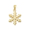 Brass Pendants, Cadmium Free & Nickel Free & Lead Free, Real 18K Gold Plated, Snowflake, 19.5x15x1.5mm, Hole: 5x2.5mm
