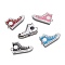 Alloy Enamel Pendants, Lead Free and Cadmium Free, Shoes, Platinum Metal Color, Mixed Color, 17x30x2mm, Hole: 1.5mm