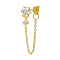 925 Sterling Silver Tassel Earrings Moon/Flower Earrings