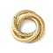 304 Stainless Steel Linking Rings, PVD Vacuum Plating, Triple Circles, Golden, 17x5mm, Inner Diameter: 10.5mm