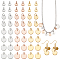 CHGCRAFT 48Pcs 12 Style 304 Stainless Steel Blank Stamping Tag Pendants Flat Round Blank Stamping Tag Pendants Charms Mini Discs with Jump Rings for Jewelry Making, Diameter 6-12mm
