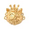 304 Stainless Steel Connector Rhinestone Settings, Cat Shape Chandelier Components Links, Real 18K Gold Plated, Fit for : 1mm Rhinestone, 21x22x10mm, Hole: 1.2~1.6mm