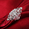 Hollow Out Flower Brass Finger Rings for Women, Platinum, US Size 7(17.3mm)