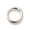 Brass Spring Gate Rings, Long-Lasting Plated, Lead Free & Cadmium Free, Platinum, 18x3mm
