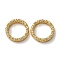 Brass Clear Cubic Zirconia Bead Frame, Round Ring, Rack Plating, Long-Lasting Plated, Lead Free & Cadmium Free, Real 18K Gold Plated, 12x3mm, Hole: 1mm, Inner Diameter: 9mm
