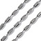 304 Stainless Steel Turkey Link Chains, Unwelded, with Spool, Stainless Steel Color, 13x3.8x4mm