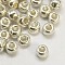 (Repacking Service Available) 8/0 Glass Seed Beads, Metallic Colours Style, Round, Silver, 8/0, 3mm, Hole: 1mm, about 400pcs/pound