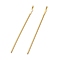 Brass Hair Stick Findings, U Shaped, Golden, 167x4x3mm, Hole: 1.4mm and 1.6mm