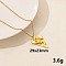 Stainless Steel Triangle Pendant Necklaces, Cable Chain Necklaces, Real 18K Gold Plated