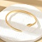 304 Stainless Steel Cuff Bangles for Women, Real 18K Gold Plated, Inner Diameter: 2 inch(5.1cm)