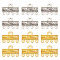 60pcs 2 colors Alloy Chandelier Component Links, Rectangle with Wave Connector, Mixed Color, 11.5x16x1mm, Hole: 1mm & 2mm, 30pcs/color