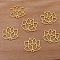 Alloy Hollow Lotus Flower Links Connector Charms, Golden, 19x20mm