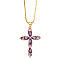 Colorful Zircon Cross Necklace Hip Hop Fashion Diamond Sweater Chain NKB266
