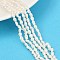 Natural Cultured Freshwater Pearl Beads Strands, Two Sides Polished, Grade 3A, 3~4mm, Hole: 0.7mm, about 74~77pcs/strand, 13.86~13.98''(35.2~35.5cm)