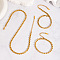 304 Stainless Steel Chain Necklaces & Bracelets & Anklets Sets for Unisex, Golden