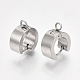 Фурнитура для сережек-колец из нержавеющей стали 201 STAS-S079-79-3