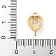 Шармы-соединители из латуни с паве из кубического циркония KK-Z072-06G-02-3