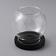Стеклянный подсвечник рондель DJEW-WH0043-13B-1