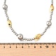 Двухцветные латунные круглые и овальные бусины NJEW-D314-08PG-5