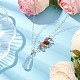 Ожерелье с подвеской из натуральных и синтетических драгоценных камней NJEW-JN04851-3